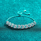 1 Carat Moissanite 925 Sterling Silver Tied Bracelet - 925 Sterling Silver- Claude Jewelry Moissanite - Shop claudejewelry.com