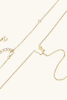 1 Carat Moissanite Butterfly Charm Lariat Necklace - - Claude Jewelry Moissanite - Shop claudejewelry.com