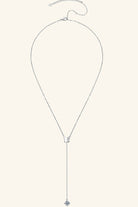 1 Carat Moissanite Butterfly Charm Lariat Necklace - - Claude Jewelry Moissanite - Shop claudejewelry.com