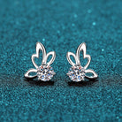 1 Carat Moissanite Butterfly Shape Earrings - 925 Sterling Silver- Claude Jewelry Moissanite - Shop claudejewelry.com