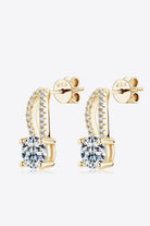 1 Carat Moissanite Drop Earrings - 18k Gold Vermeil- Claude Jewelry Moissanite - Shop claudejewelry.com