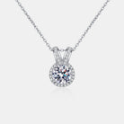 1 Carat Moissanite Rabbit Ears Shape Pendant Necklace - 925 Sterling Silver- Claude Jewelry Moissanite - Shop claudejewelry.com