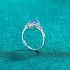 1 Carat Moissanite Rectangle Halo Ring - - Claude Jewelry Moissanite - Shop claudejewelry.com