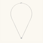 1 Carat Moissanite Rectangle Stone Pendant Necklace - - Claude Jewelry Moissanite - Shop claudejewelry.com