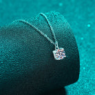 1 Carat Moissanite Solitaire Pendant Necklace - 925 Sterling Silver- Claude Jewelry Moissanite - Shop claudejewelry.com