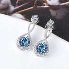 1 Carat Moissanite Twist Drop Earrings - - Claude Jewelry Moissanite - Shop claudejewelry.com