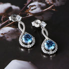 1 Carat Moissanite Twist Drop Earrings - - Claude Jewelry Moissanite - Shop claudejewelry.com