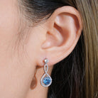 1 Carat Moissanite Twist Drop Earrings - - Claude Jewelry Moissanite - Shop claudejewelry.com