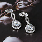 1 Carat Moissanite Twist Drop Earrings - - Claude Jewelry Moissanite - Shop claudejewelry.com