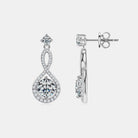 1 Carat Moissanite Twist Drop Earrings - White- Claude Jewelry Moissanite - Shop claudejewelry.com