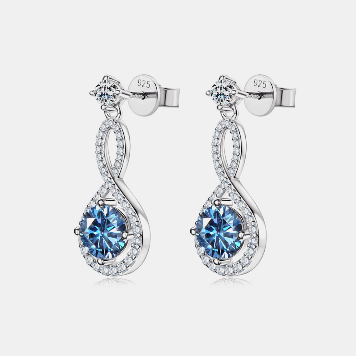 1 Carat Moissanite Twist Drop Earrings - - Claude Jewelry Moissanite - Shop claudejewelry.com