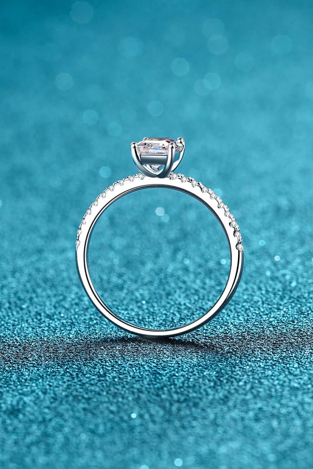 1 Ct Baguette Moissanite Pave Band Ring - - Claude Jewelry Moissanite - Shop claudejewelry.com