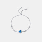 1 Ct Bright Blue Heart Moissanite Bracelet - Ultra Marine- Claude Jewelry Moissanite - Shop claudejewelry.com