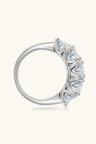 1 Ct Moissanite 925 Sterling Silver Half-Eternity Ring - - Claude Jewelry Moissanite - Shop claudejewelry.com