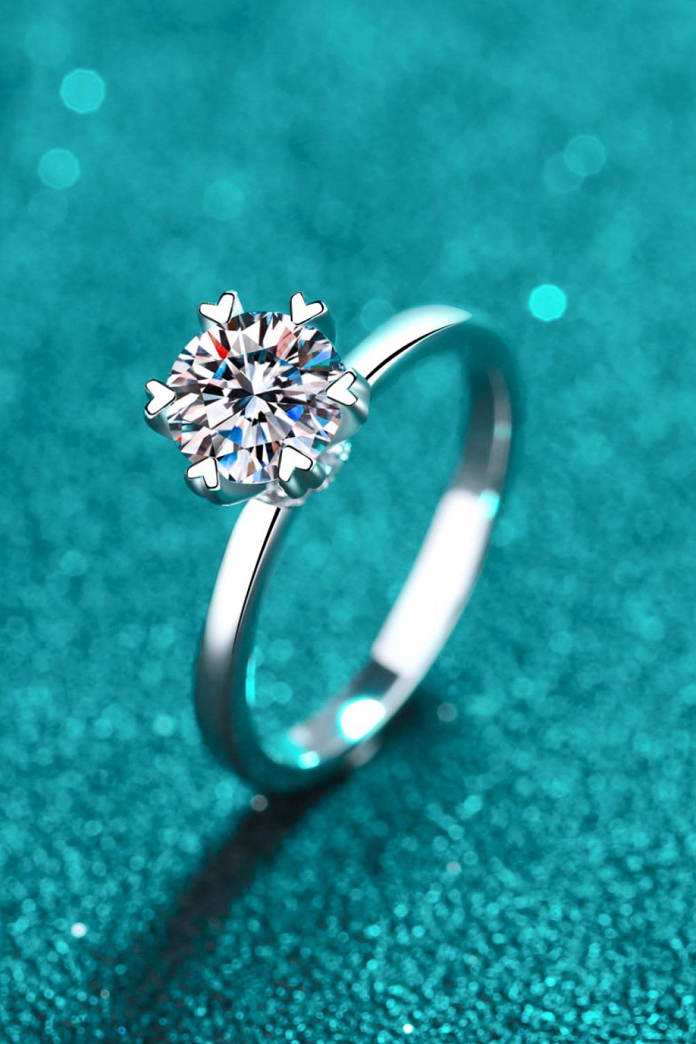 1 Ct Moissanite Burst Pave Cinched Ring - - Claude Jewelry Moissanite - Shop claudejewelry.com