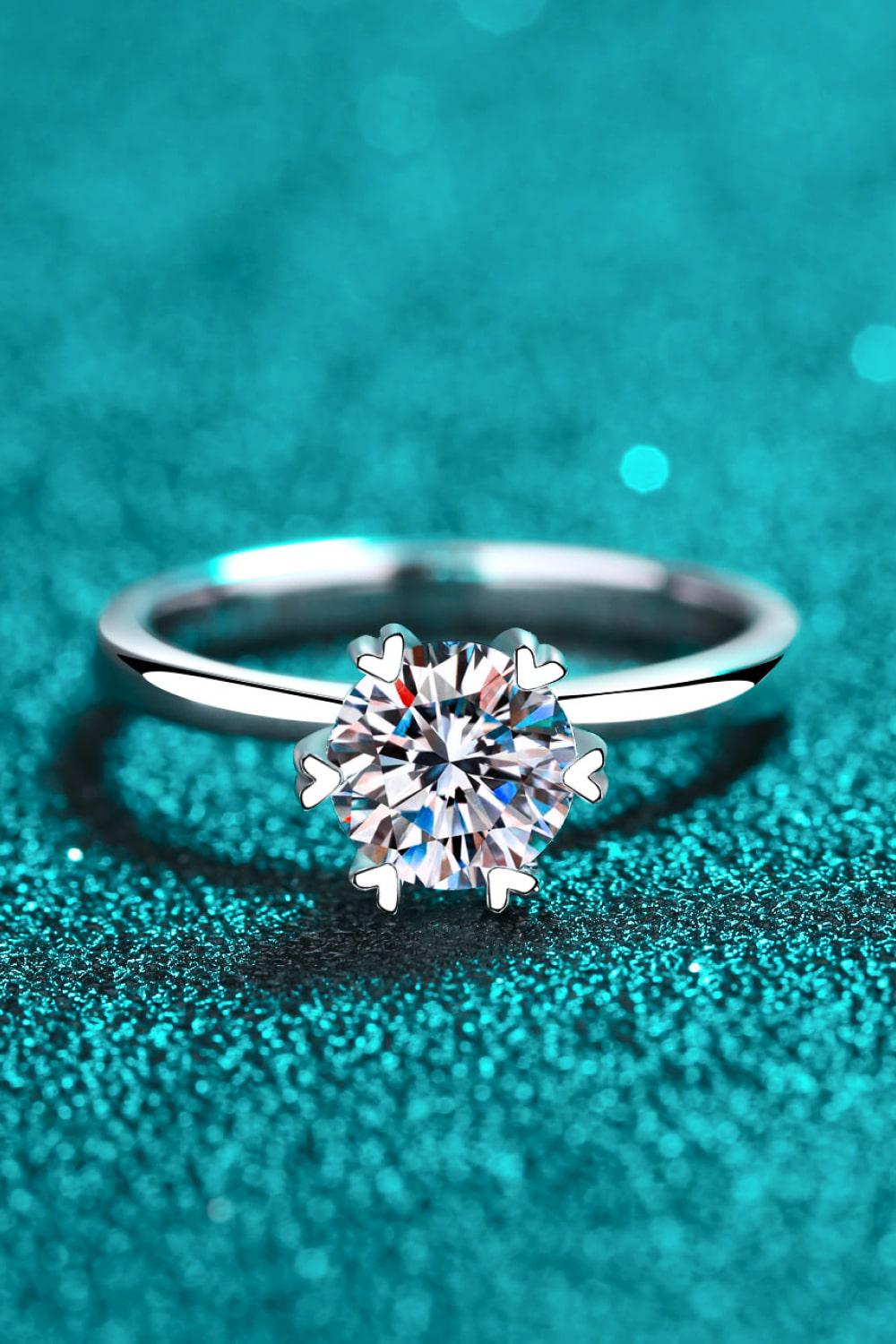 1 Ct Moissanite Burst Pave Cinched Ring - - Claude Jewelry Moissanite - Shop claudejewelry.com