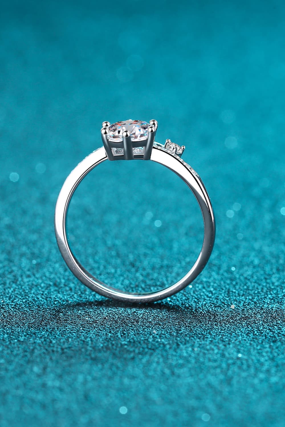 1 Ct Moissanite Bypass Pave Ring - - Claude Jewelry Moissanite - Shop claudejewelry.com