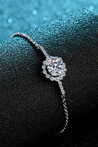 1 Ct Moissanite Chain Bracelet - Rhodium Vermeil- Claude Jewelry Moissanite - Shop claudejewelry.com