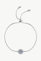 1 Ct Moissanite Chain Bracelet - Rhodium Vermeil- Claude Jewelry Moissanite - Shop claudejewelry.com