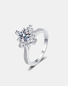 1 Ct Moissanite Crown Set Ring - 925 Sterling Silver-4- Claude Jewelry Moissanite - Shop claudejewelry.com