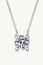 1 Ct Moissanite Delicate Chain Necklace - Rhodium Vermeil- Claude Jewelry Moissanite - Shop claudejewelry.com