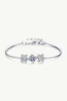 1 Ct Moissanite Double X Bracelet - Rhodium Vermeil- Claude Jewelry Moissanite - Shop claudejewelry.com