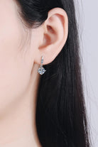 1 Ct Moissanite Drop Earrings - Rhodium Vermeil- Claude Jewelry Moissanite - Shop claudejewelry.com