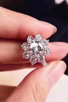 1 Ct Moissanite Flower Power Ring - - Claude Jewelry Moissanite - Shop claudejewelry.com