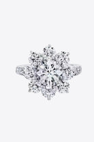 1 Ct Moissanite Flower Power Ring - Platinum Vermeil-5- Claude Jewelry Moissanite - Shop claudejewelry.com