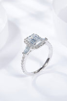 1 Ct Moissanite Geometric 925 Sterling Silver Ring - - Claude Jewelry Moissanite - Shop claudejewelry.com