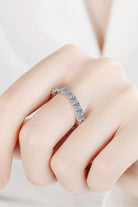 1 Ct Moissanite Half-Eternity Ring - - Claude Jewelry Moissanite - Shop claudejewelry.com