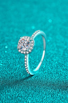 1 Ct Moissanite Halo Pave Ring - - Claude Jewelry Moissanite - Shop claudejewelry.com