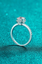 1 Ct Moissanite Halo Pave Ring - - Claude Jewelry Moissanite - Shop claudejewelry.com