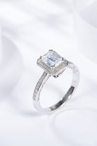 1 Ct Moissanite Halo Ring - - Claude Jewelry Moissanite - Shop claudejewelry.com