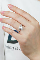 1 Ct Moissanite Halo Ring - - Claude Jewelry Moissanite - Shop claudejewelry.com