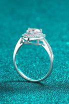 1 Ct Moissanite Heart Ring - - Claude Jewelry Moissanite - Shop claudejewelry.com