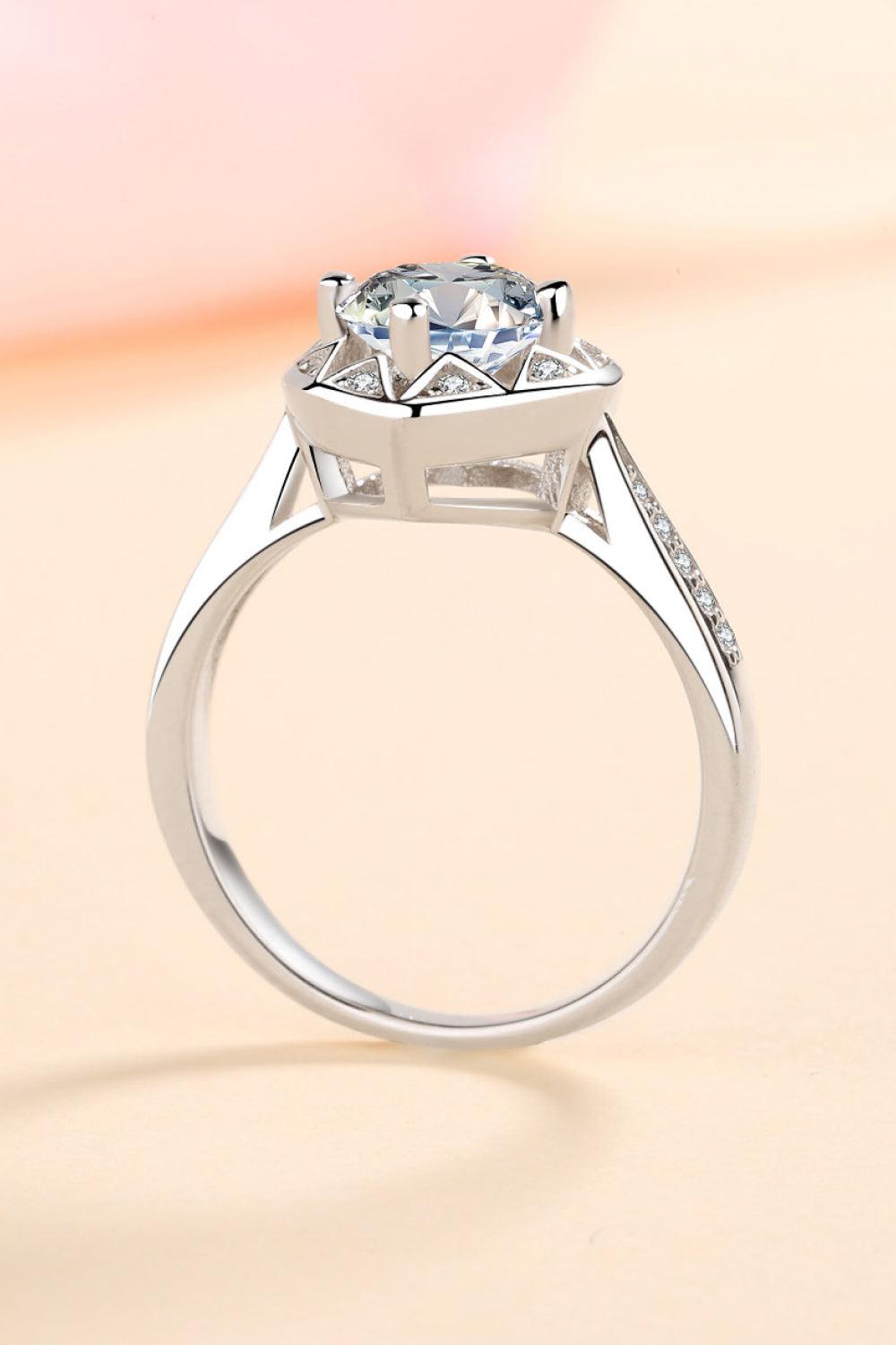 1 Ct Moissanite Heart Ring - - Claude Jewelry Moissanite - Shop claudejewelry.com