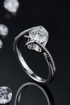 1 Ct Moissanite Heart Set Twisted Ring - - Claude Jewelry Moissanite - Shop claudejewelry.com