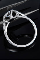 1 Ct Moissanite Heart Set Twisted Ring - - Claude Jewelry Moissanite - Shop claudejewelry.com