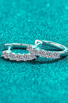 1 Ct Moissanite Hoop Earrings - Rhodium Vermeil- Claude Jewelry Moissanite - Shop claudejewelry.com