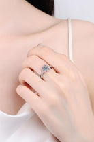 1 Ct Moissanite Pink Halo Flower Ring - - Claude Jewelry Moissanite - Shop claudejewelry.com