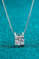 1 Ct Moissanite Rhodium Vermeil Hidden Heart Necklace - Rhodium Vermeil- Claude Jewelry Moissanite - Shop claudejewelry.com