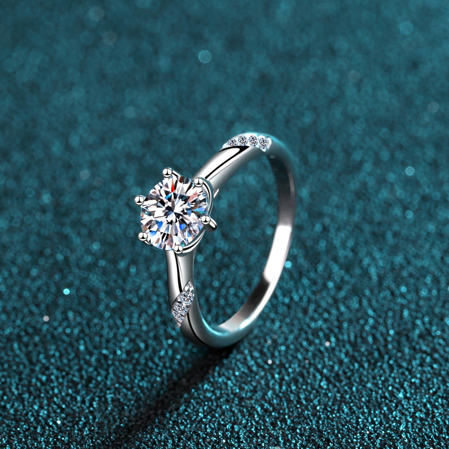 1 Ct Moissanite Sparkle Wrapped Ring - - Claude Jewelry Moissanite - Shop claudejewelry.com