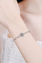 1 Ct Moissanite Tied Bracelet - Rhodium Vermeil- Claude Jewelry Moissanite - Shop claudejewelry.com