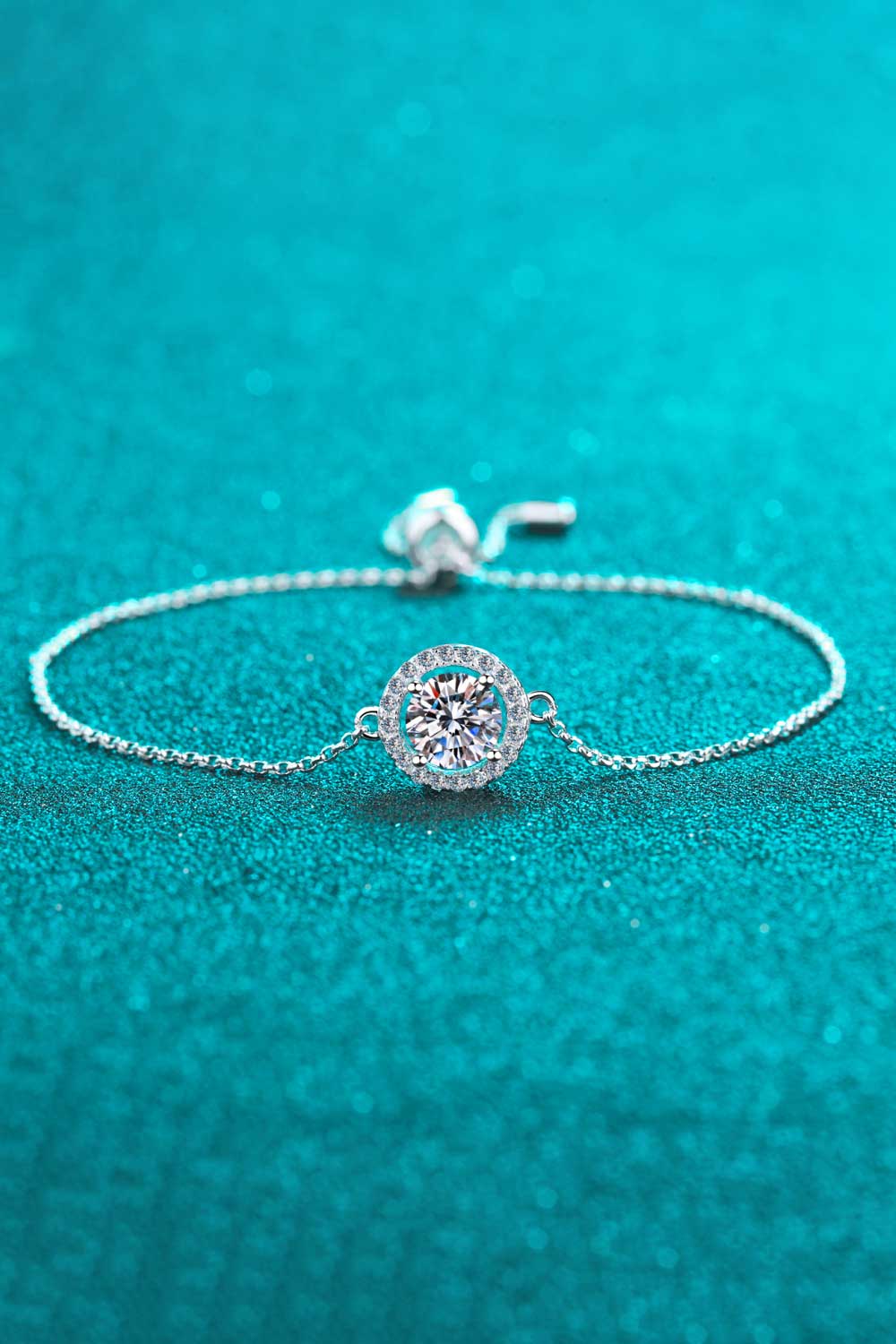 1 Ct Moissanite Tied Bracelet - Rhodium Vermeil- Claude Jewelry Moissanite - Shop claudejewelry.com