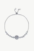 1 Ct Moissanite Tied Bracelet - Rhodium Vermeil- Claude Jewelry Moissanite - Shop claudejewelry.com