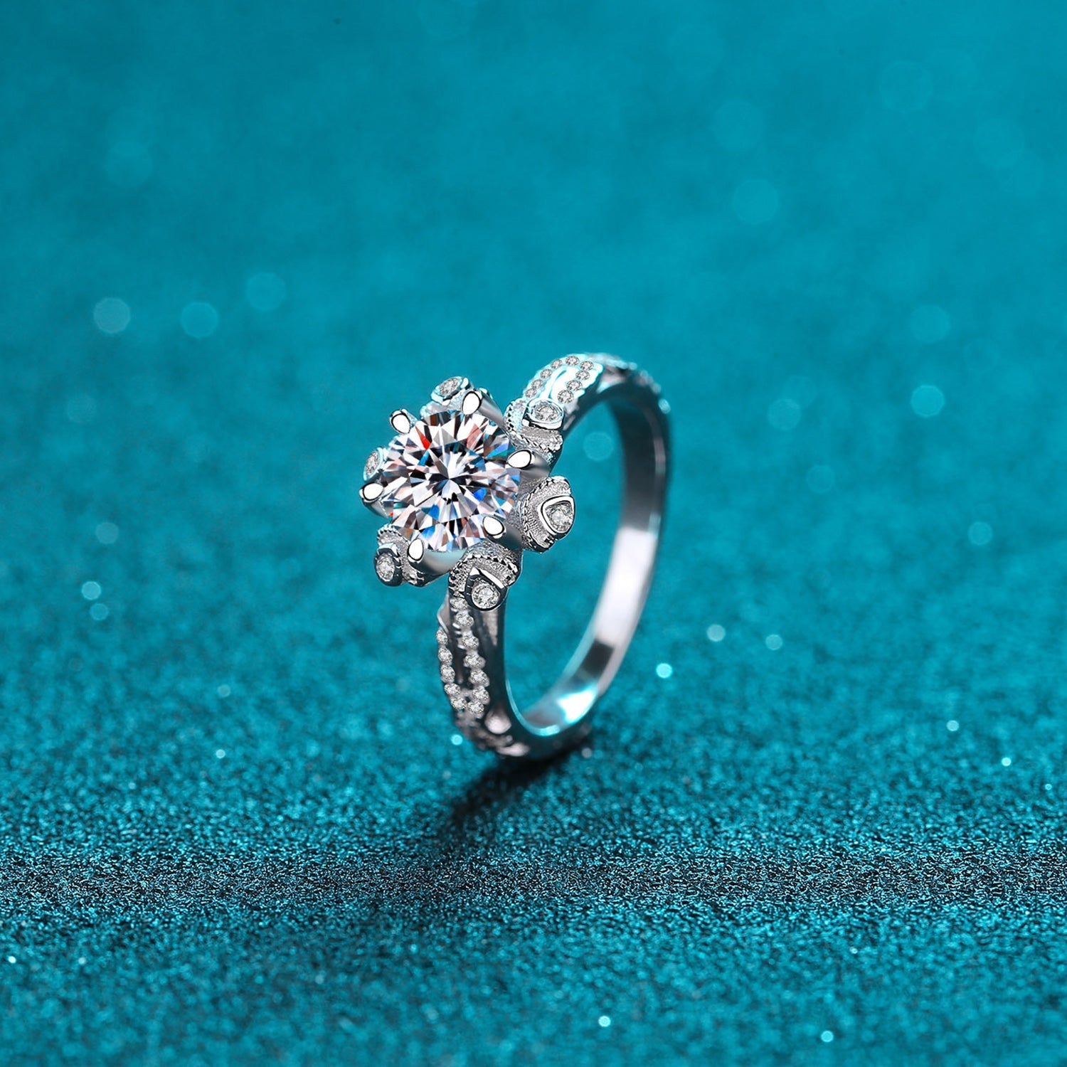 1 Ct Moissanite Vintage Inspired Ring - - Claude Jewelry Moissanite - Shop claudejewelry.com