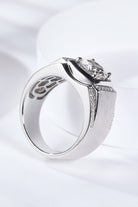 1 Ct Moissanite Wide Band Ring - - Claude Jewelry Moissanite - Shop claudejewelry.com