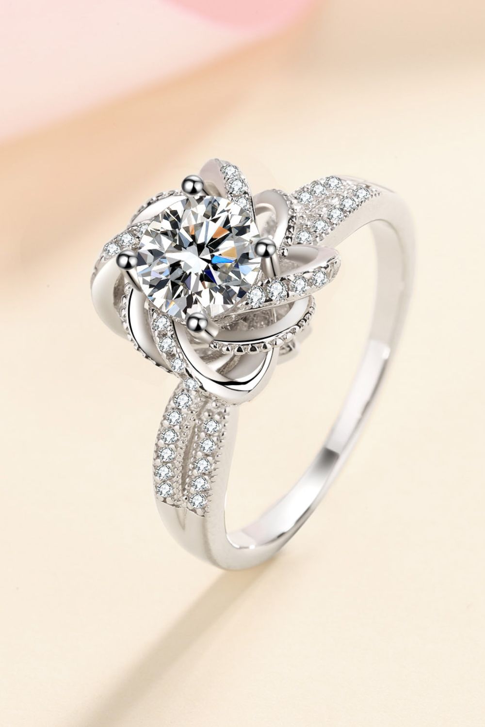 1 Ct Moissanite Wrapped Stone Ring - - Claude Jewelry Moissanite - Shop claudejewelry.com