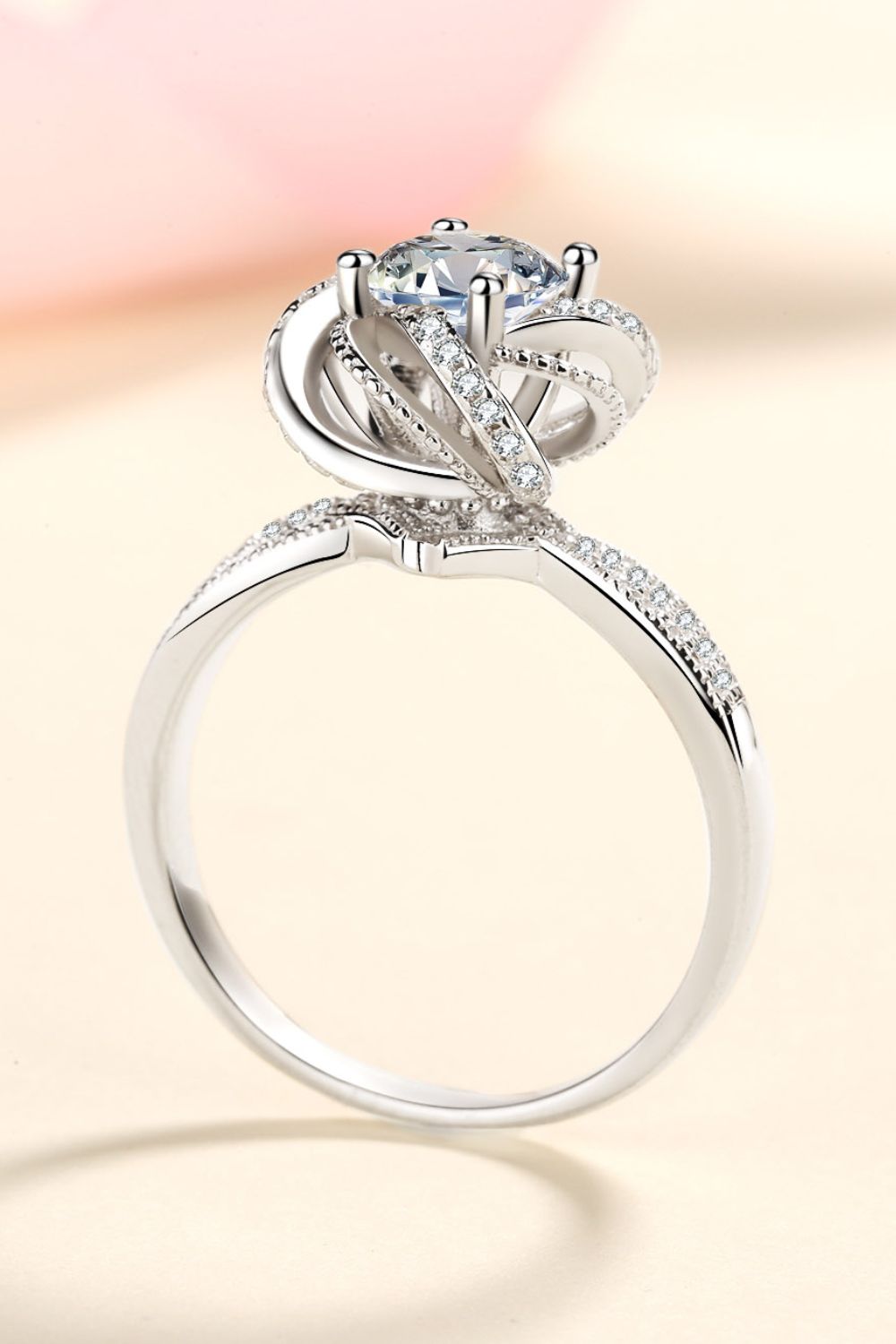 1 Ct Moissanite Wrapped Stone Ring - - Claude Jewelry Moissanite - Shop claudejewelry.com